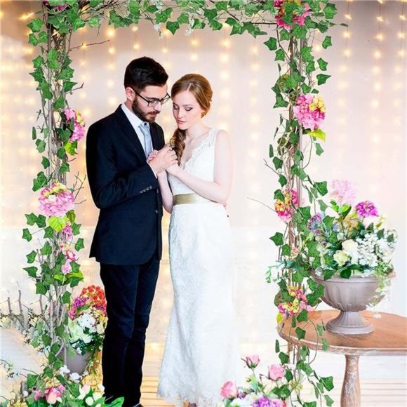 36Strands 248FT Fake Ivy Garland Leaves ArtificialVines Faux Green Hanging Plant - Picture 5 of 7